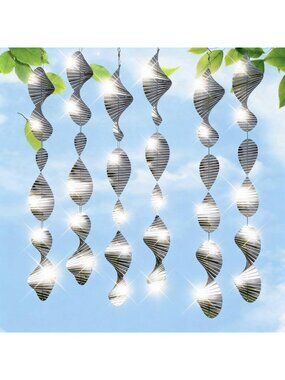 Highly Reflective Bird Deterrents Set - 3D Wind Spinners & Reflectors for